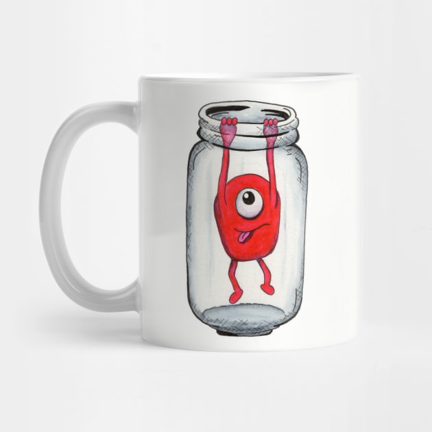 Red Monster in a Jar Escape by AaronShirleyArtist